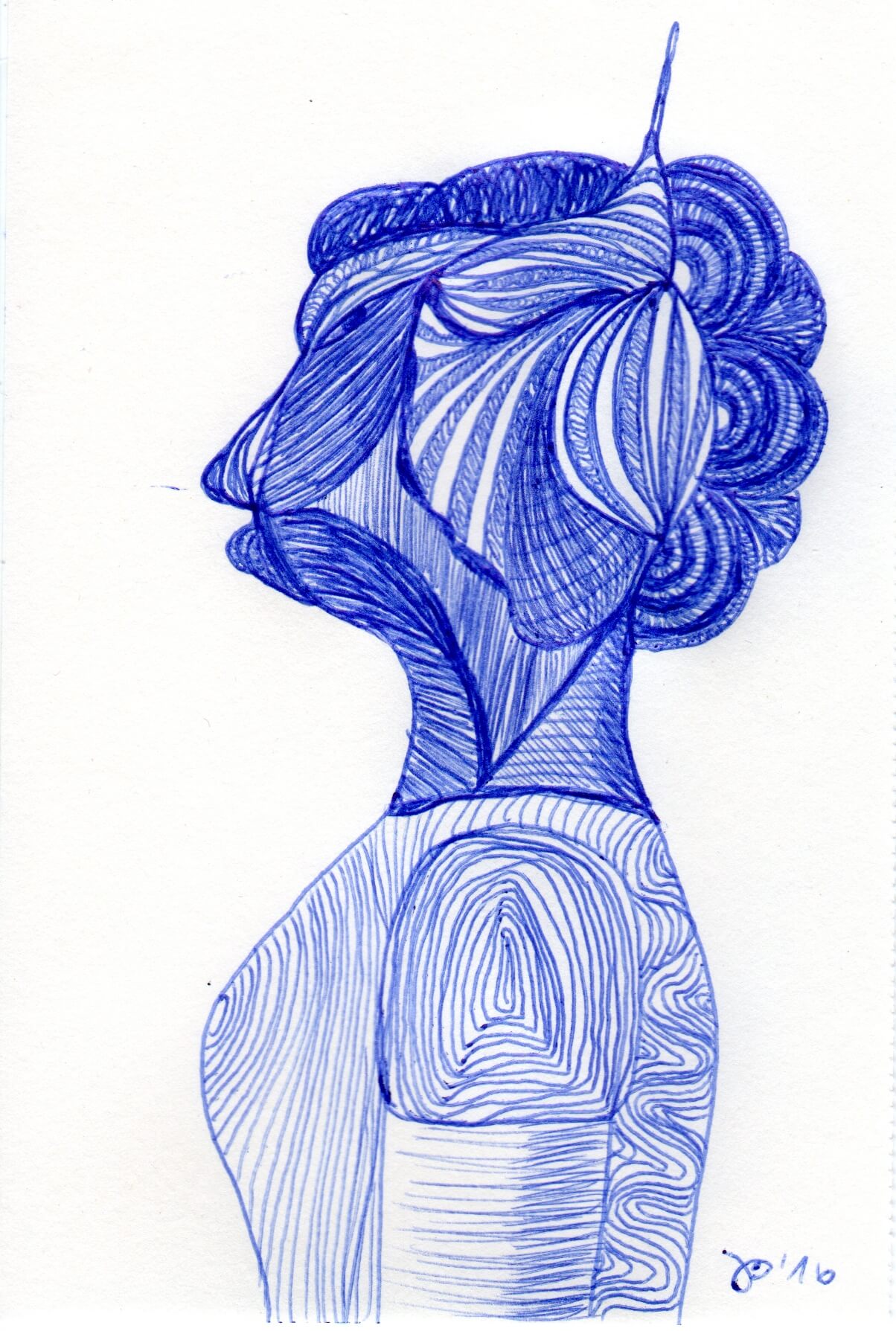 Doodle Profil Gesicht