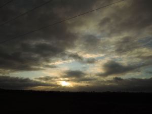 Sonnenuntergang Nähe Elbe in Lenzen